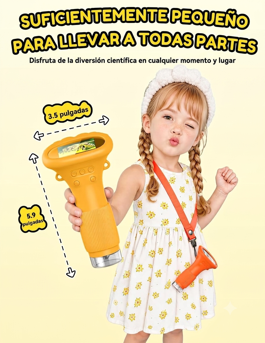 Microscopio de bolsillo para niños