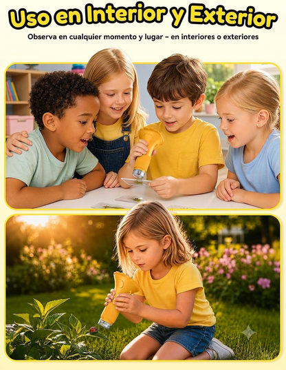 Microscopio de bolsillo para niños